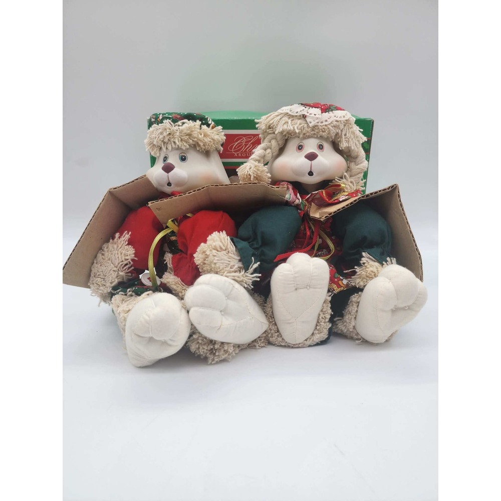 House of Lloyd Hip & Hop Christmas Around the World Bunny Rabbit Shelf Sitters